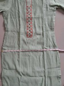 Light Green Kurta Pant Dupatta Set