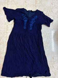 (combo dresses)White Kurta and blue fr