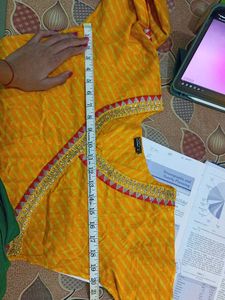 Yellow Printed anarkali