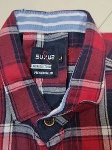 Red With Black Checked Shirt