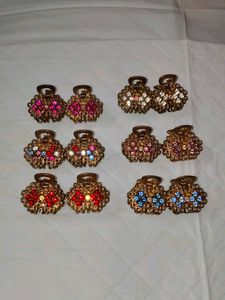 Sparkly Hair Clips - Set of 8