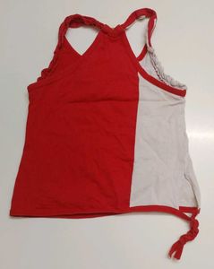 Cute Kawaii  Red Floral Tank Top