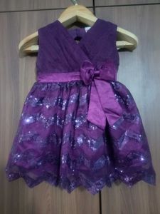 Purple Sequin Party Dress