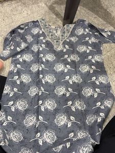 Elegant Rose Print Kurta