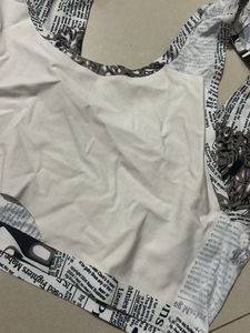 y2k paper printed bralette