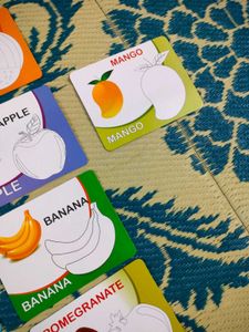 Draw , Learn And Colour Cards ( FRUITS )