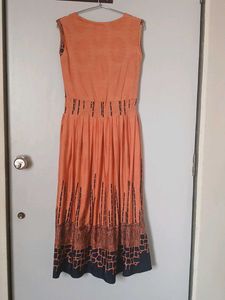 beautiful Orange and Blue one piece with trendy pa