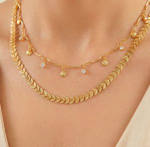 Gold Layered Shell Necklace
