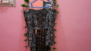 Crop Top Bell Sleeve