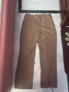 Pinstripe Wide-Leg Trousers