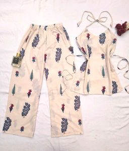 Halter neck kurti & Trouser Set🫶🏻