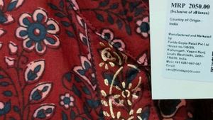 Maroon Red Angrakha Anarkali Kurta Set
