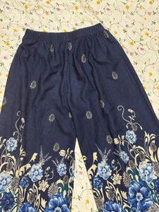 Blue Floral Palazzo Pants