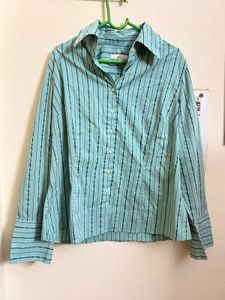 Striped Button-Up Shirt