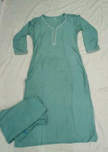 Elegant sea green Kurta set
