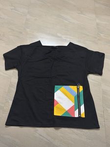 Pocket Detail Black Top