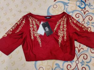Indya Raw Silk Blouse With Tags