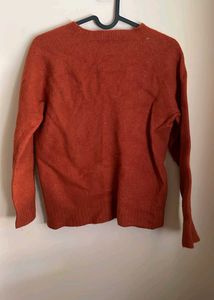Cozy Burnt Orange Knit Sweater