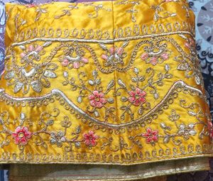 Yellow Embroidered Lehenga Set For wedding