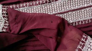 Maroon Embroidered Ethnic Gown