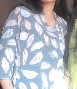 Stylish Leaf Print Kurta