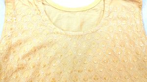 Beautiful Yellow Embroidered Kurta