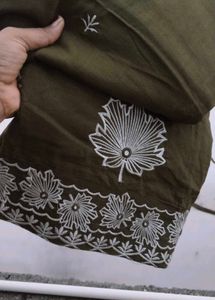 Olive Green Cotton Kurta