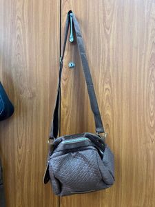 Stylish Brown Woven Crossbody Bag