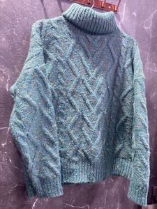 Cozy Teal Turtleneck Sweater