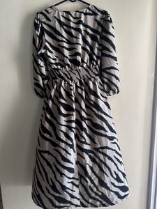 Stylish Zebra Print long One Piece Dress