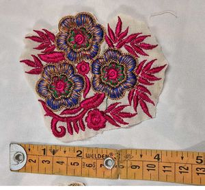 Embroidered Flower Appliques (Set of 10) art craft