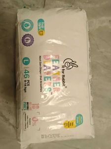 R for Rabbit Feather Diapers - L Size (46 pcs)