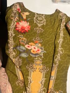 Stylish Green Printed Kurta Set