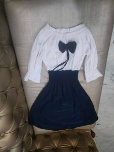 Off-Shoulder Bow Dress