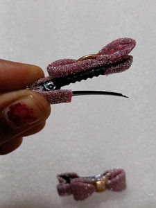 Sparkly Bow Hair Clips Set