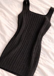 Black knit Bodycon Mini Dress