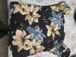 Floral Print Button-Up Top for women in xl