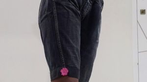 half pant And Size Is 34. Cowboy Jeans With De