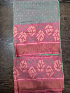 Elegant Cotton Saree with Floral Border
