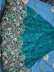 Teal Lengha Set