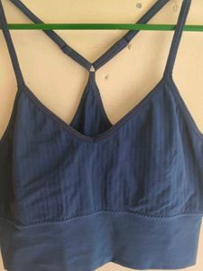 Blue Sports Bra Top