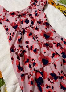 Floral Print Tiered Mini Dress