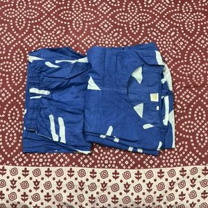 Purple Embroidered Kurta with pant