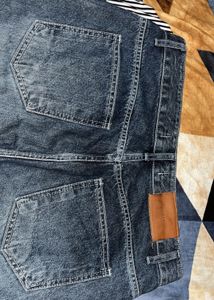 Trendy Wide Leg Blue Denim Jeans