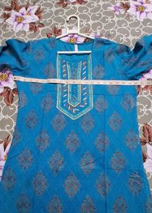 Blue Ethnic Kurta Set with Dupatta