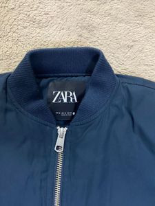 Zara quilted Navy Bomber Jacket