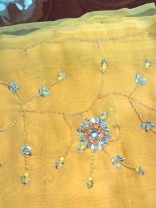 Yellow Embroidered Saree