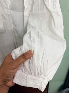 Chic White Button-Up Blouse