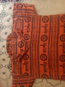Kid's's Orange Om kurta