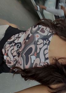 Cute Floral &amp; Heart Print Crop Tops